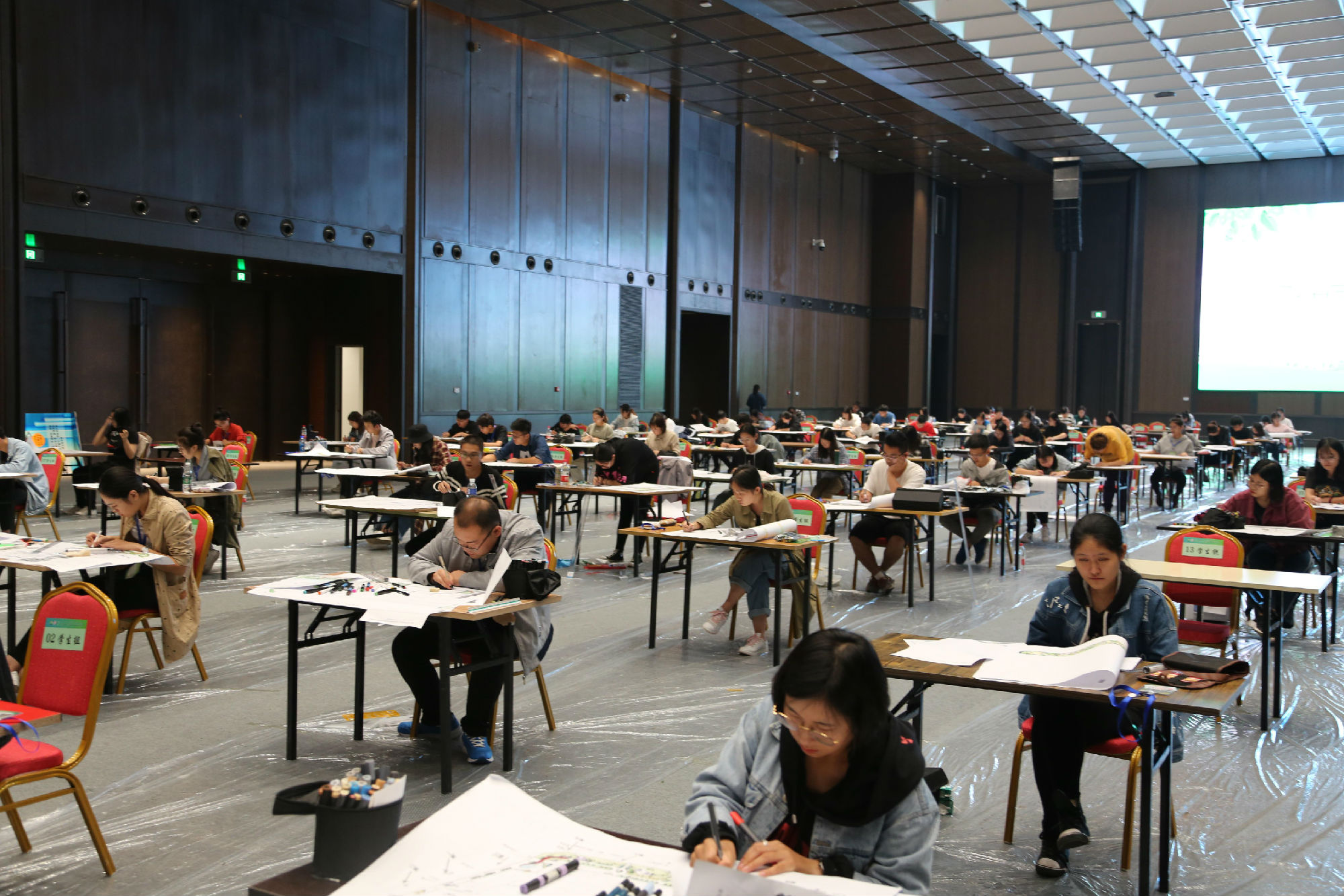 园林绿化快速设计技能大赛比赛现场